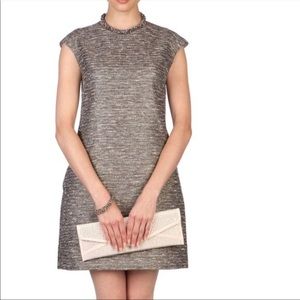Ted Beker Belina Metallic Tweed Shift Dress size 1